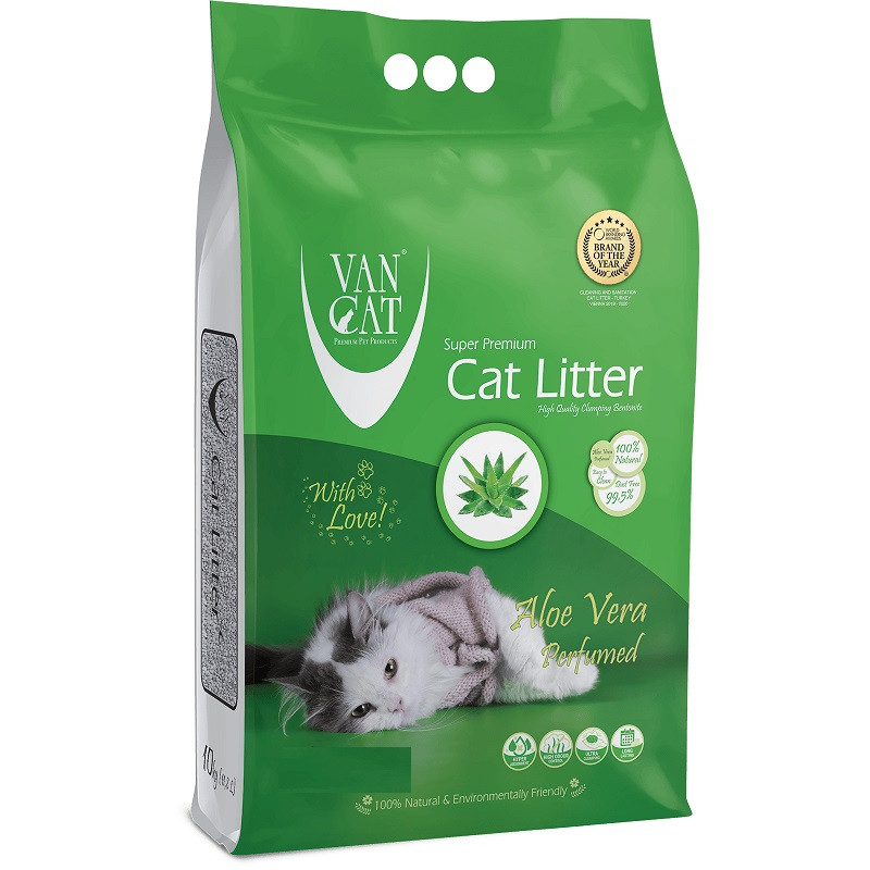 LITIERE VAN CAT AGGLOMERANTE A L'ALOE VERA POUR CHAT - 5KG